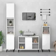 Sink Cabinet White 80x33x60 cm Engineered Wood,Bathroom Vanity Units 19.53KG-821292