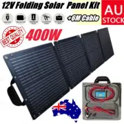 12V 400W Folding Solar Panel Blanket Flexible Solar Mat Mono Power USB 400 Watt