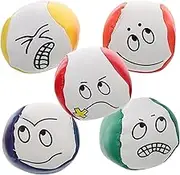 WOONEKY Small Beanbags for Toss 5 Pack Kids Throwing Game Set Juggling Balls for Playtime
