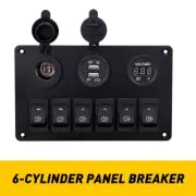 Car Marine Boat Gang 6 Waterproof Circuit LED Rocker Switch Panel Breaker New (for: Renault)