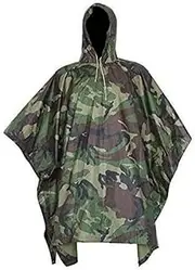 [ymonoe] Adult Waterproof Poncho,Multifunction Waterproof Raincoat Poncho for Camping Rain Cover Outdoor,Waterproof Camouflage Army Poncho
