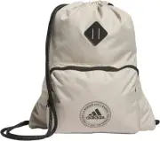 NEW Adidas Classic 3S 2 Sackpack Beige/Black Backpack Drawstring Gym Bag