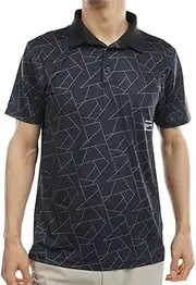 [アドミラル] ADMA351 Men's Golf Shirt, Geometric Print, High Tension Polo