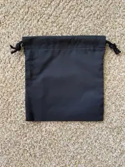 NEW Authentic CHANEL Logo Small Drawstring Gift Bag Pouch Black 5" /14cm