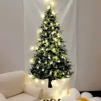 在飛比找momo購物網優惠-韓系聖誕節佈置聖誕樹掛布燈飾組1組(聖誕節 氣球派對 布置 
