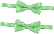 [DEARMAMY] 2pcs Boy Girl Bow- for Patrick's Day Formal Occasions Easy to Wear Neck Tie for Boys and Girls