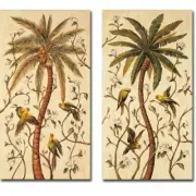 Tropical Panel by Rodolfo Jimenez 2-pc Gallery Wrap Canvas Giclee Set, 16 x 8 Ea
