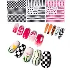 Checkered Nail Stickers Manicuring Sticker Nail Art Stickers Adhesive Decals