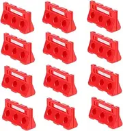 KOMBIUDA Miniature Traffic Barricades Set for Boys and Girls 12pcs Abs Material Traffic Fences Toys Playset