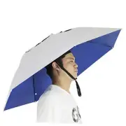 Fishing Umbrella Hat Folding Adjustable Sun Rain Cap, 37.4”Oversize Hands