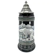 Polar Bear Walking on Ice German Beer Stein 1 Liter Made in Germany