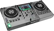 Numark Mixstream Pro Go Portable DJ Controller with Battery, Mixer with Stem Separation, Speakers, WiFi Streaming, Touchscreen, works with Serato DJ
