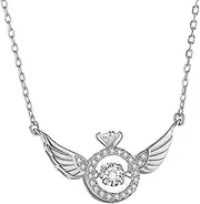 [Krujecnt] Angel Wing Necklace, 45cm Angel Wing Pendant, Simple guardians Angel Fashion Pendant Necklace, Delicate Angel Pendant For Girlfriend, Wife, And Mom