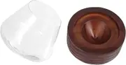 Luxshiny 1 Set Tumbler Whiskey Glass Bourbon Cocktail Whiskey Tasting Cup Coaster (Transparent)