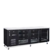 Williams Boronia - Three Door Black Colorbond Under Counter Display Refrigerator