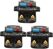 Gatuida 3pcs Audio Safety Switch Audio Inline Circuit Breaker Marine 50a Circuit Breaker Amp Circuit Breaker for Manual Reset Circuit Breaker Car Circuit Breaker Smart Breaker