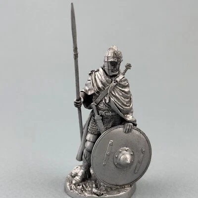 Metal toy soldier 54 mm, Anglo-Saxon warrior with spear, Highly detailed figure