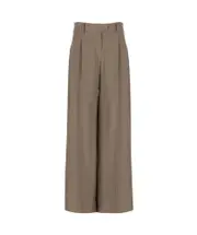 Brunello Cucinelli Fluid Twill Loose Pleated Trousers IT40,IT44,IT42 Brown
