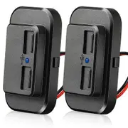 12V USB Outlet Panel Mount Multi Port Quick Charger Socket Dual USB Car Charger for Bus RV Boat Truck