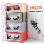 Faux Mink Eyelashes 6mm-19mm Soft Cross Lashes Natural Look Fluffy Volume Lashes
