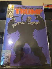 Ultra RARE 1/1 STERLING Foil Donald Trump HULK 377 Homage BLUE COMIC