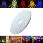 15M 2835 LED Flexible Neon Rope Strip Light Xmas Outdoor Waterproof 110V 28 RED