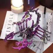 DIY Metal Puzzle 3D Purple Scorpion Kids Assembly Model Educational Jigsaw Toys