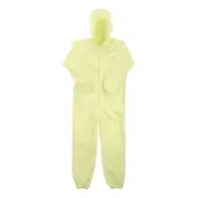 ESD Lab Coat Anti-static Clothing Smock One Piece Clothes with Hat (Yellow,2XL)