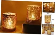 Gold Votive Candle Holders Set of 12, Gold Candle Holders Bulk for Wedding