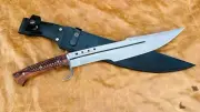 Spartan Sword with Leather Scabbard-Razor-Sharp Full-Tang 5160 Carbon Steel gift