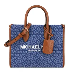 【Michael Kors】MIRELLA系列 牛仔帆布皮革 斜背/肩背/手提 手提包 托特包(多色任選)