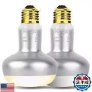 WACOOL 2 Pack 100W Reptile Heat Lamp Bulbs - Intense Basking Spot Lights for