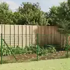 Wire Mesh Fence with Spike Anchors Green 1x25 m vidaXL