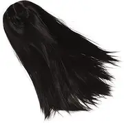 KAILIKETIY Female Lace Front Wig Straight Black Long Hair Wig Headgear Synthetic Heat Resistant Party Dress up
