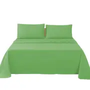 Flat Fitted Sheet 2000TC Pillowcase Set Hotel Bed S/KS/D/Queen/King Avocado