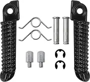1 Pair Front Foot Pegs Compatible with Yamaha YZF R3 R25 MT25 MT03 MT-03 2014-2023, Aluminum Motorcycle Footrest Pedal Peg Rest Bracket, Driver Footpeg Set, Posapies Para Moto (10Pcs, Color: Black)