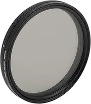 Adjustable ND Filter, Rotating Frame ND2 to ND400 Camera Filter with Shockproof Optical Glass, Aluminum Alloy, Moorish Pattering, Suitable for Outdoor Photography (62mm)