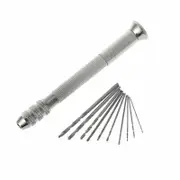 Precision Mini Hand Drill Set Manual Rotary Tool for Wood Plastic DIY 11PCS