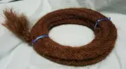 Mane Horse Hair Mecate 22 feet long, 1/2" diameter, Solid Brown (Sorrel)