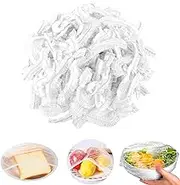 Plastic Bowl Covers, Elastic Sourdough Bread Baking Supplies, Reusable Stretch Shower Cap Food Covers for Bread Rising, Storage Containers (100 Transparent)