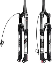 BUCKLOS 26/27.5/29 Travel 120mm MTB Air Suspension Fork, Rebound Adjust 1 1/8 Straight/Tapered Tube QR 9mm Manual/Remote Lockout XC AM Ultralight Mountain Bike Front Forks
