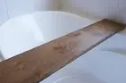 Bath Tray, Bath Caddy made from Solid Oak, Bath Shelf Display Board Rustic Brown