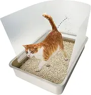 3 Pcs Connectable Cat Litter Box Pee Shields High Side Easy Cleaning Anti-Splashing Litter Pan Shield - Litter Box Not Included Medium