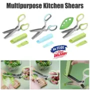 Herb Scissors with 5 Blades Cutter Chopper Mincer Multipurpose Kitchen Shears