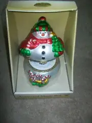 GOLD LABEL Collection Animated Music Box CHRISTMAS SNOWMAN New IN Sealed Box