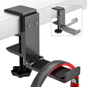 BLAZDEVE Aluminum Headphone Stand, Foldable and Rotating Headset Stand Earphone Holder Hook, Headphone Hanger Mount for Gaming Headset, Kids Headphones Black, Save Your Space While Gaming (#2)