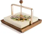 Wood Napkin Holder for Table, Square Tabletop Napkin Dispenser with Sophisticate