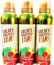 Bath Body Works GOLDEN PINEAPPLE LUAU Foaming Shower Gel, Cans, 4.4 oz,, NEW x 3