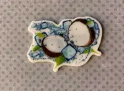 5pc Coconut Resin, Planar Flatback, Fruit