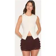 Chocolate Textured Frilly Bloomer Shorts, Chocolate